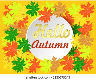 Hello autumn banner