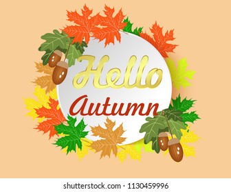 Hello autumn banner