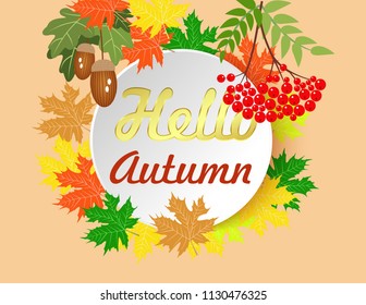 Hello autumn banner