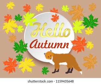 Hello autumn banner