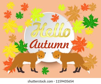 Hello autumn banner