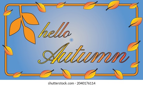 hola diseño vectorial de fondo de banner de otoño
