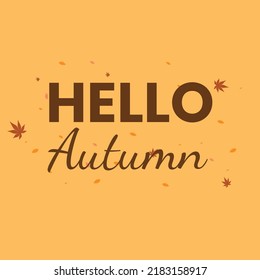 Hello Autumn banner for social media