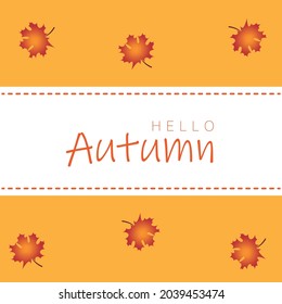 Hello autumn banner. Vector illustration