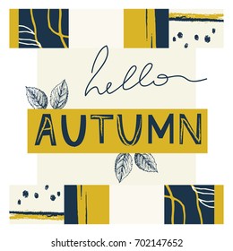 Hello Autumn beautiful card.