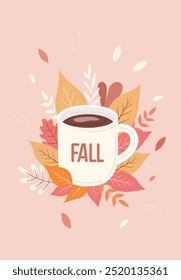 Imagen de fondo de caligrafía de otoño