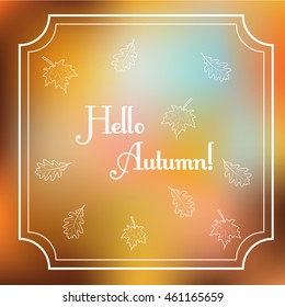 Hello autumn card