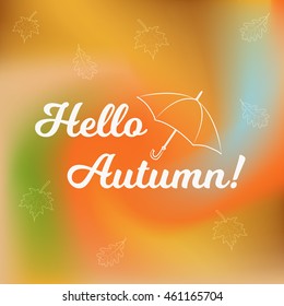 Hello autumn card