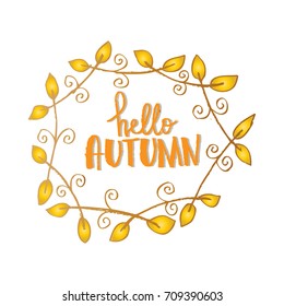 Hello autumn card