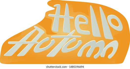 Hello autumn card. vector illustration