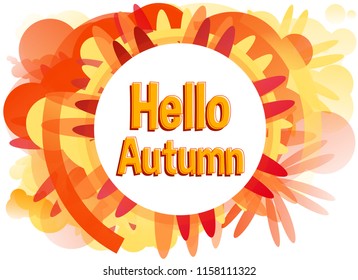 Hello Autumn creative banner