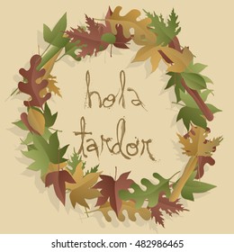 HELLO AUTUMN. CROWN OF LEAVES