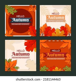 Hello Autumn Day Festivity Social Media Post Template
