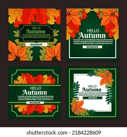 Hello Autumn Day Festivity Social Media Post Template