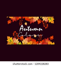 Hello Autumn design with dark background vector 