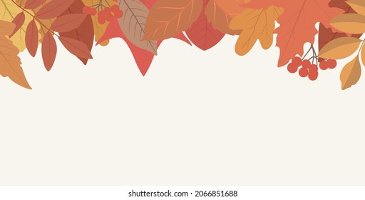 Hello autumn falling leaves. Autumnal foliage fall and poplar leaves. Autumn design. Templates for placards, banners, flyers, presentations, reports.