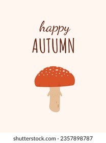 Hello autumn greeting cards. Autumn quotes like Stay Warm, Happy Autumn, Sweater Weather, Welcome Autumn cards.Vector illustration cartoon flat style.