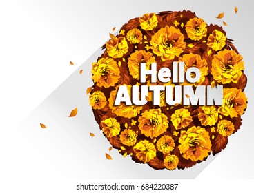 Hello Autumn illustration
