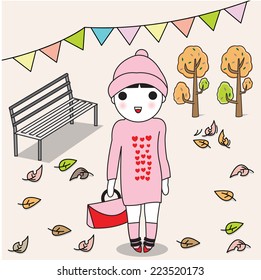 Hello Autumn illustration set
