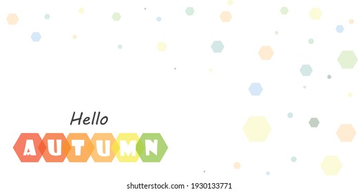 Hello autumn illustration, vector design. on a white background. Idea for design posters, brochures, posters, flyers with space for text.
