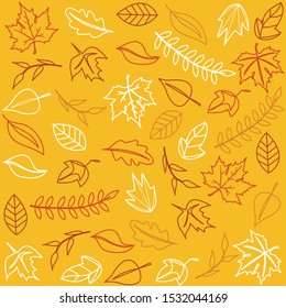 Hello Autumn. Autumn leaves background.