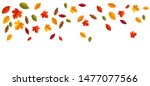 Hello autumn, autumn leaves flat, colored leaves isolated set, autumn elements, autumn banner,  vector illustration