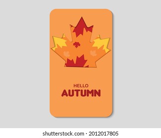 Hello Autumn Maple Leaf Paper Phone