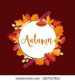 Hola Patrón Otoño Vector Diseño Ilustración Para Celebrar Momento