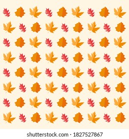 Hello Autumn Pattern Vector Design Illustration For Celebrate Moment