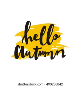 Hello autumn print