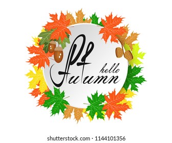 Hello autumn sticker
