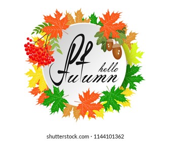 Hello autumn sticker