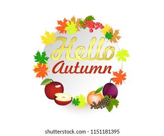 Hello autumn sticker