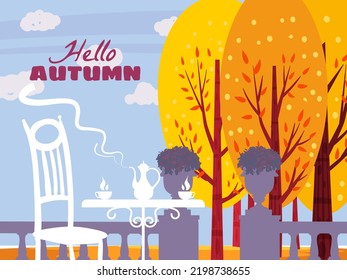 Hello Autumn Street Cafe outdoor, park, fall mood