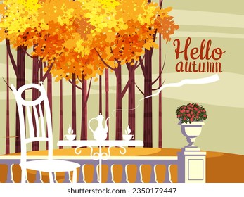 Hello Autumn Street Cafe outdoor, park, fall mood