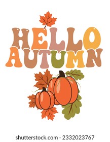 Hello Autumn Sublimation T-Shirt Design