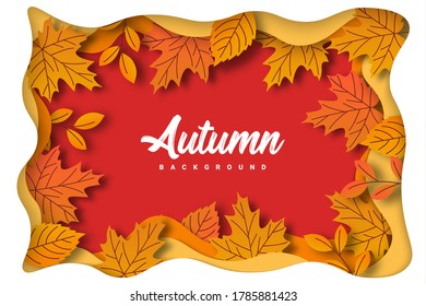Hello Autumn Summer Background Illustration Template Design