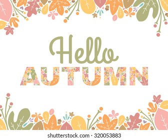 Hello Autumn Text Background