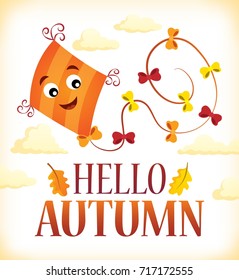 Hello autumn theme image 2 - eps10 vector illustration.