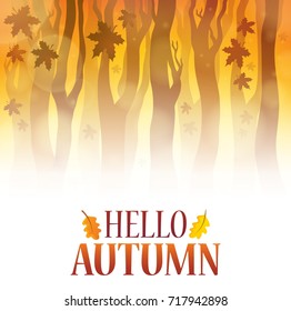 Hello autumn theme image 4 - eps10 vector illustration.
