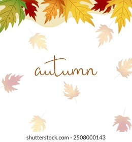 hello autumn vector background. it is suitable for card, banner, or poster
