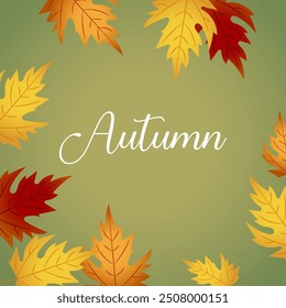 hello autumn vector background. it is suitable for card, banner, or poster