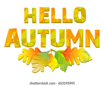 Hello autumn vector banner