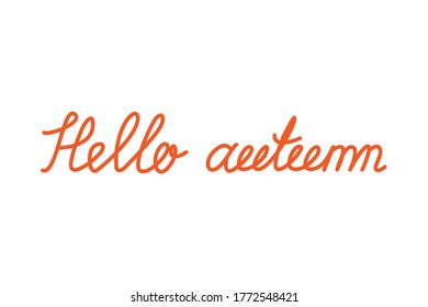 
Hello autumn. Vector decorative lettering.
