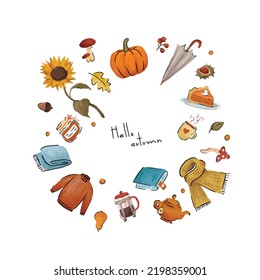Hallo Herbstvektorgrafik