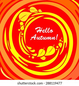 Hello Autumn. Vector Illustration