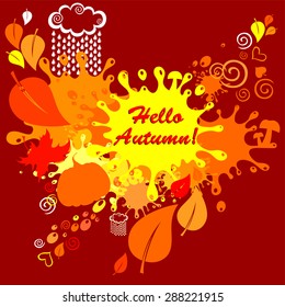 Hello Autumn. Vector Illustration