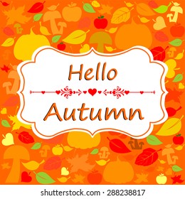 Hello Autumn. Vector Illustration