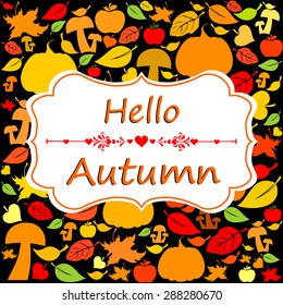 Hello Autumn. Vector Illustration