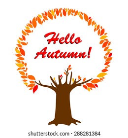 Hello Autumn. Vector Illustration